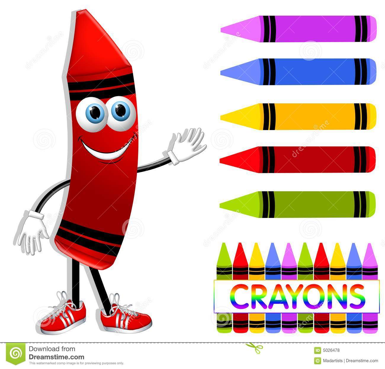 Cartoon crayon portal . Crayons clipart person