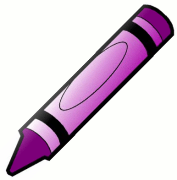 crayons clipart purple pen