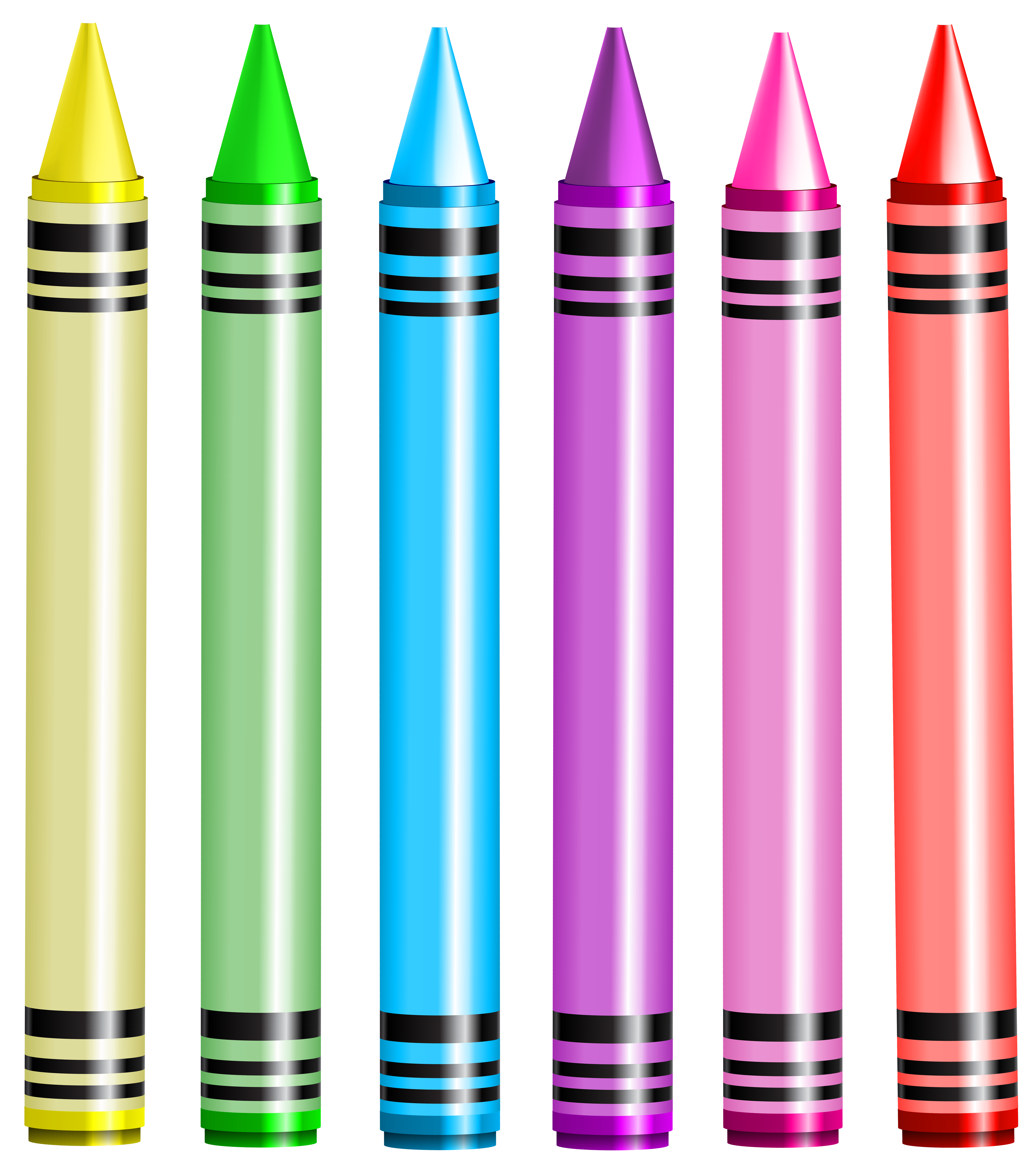 crayons clipart silver