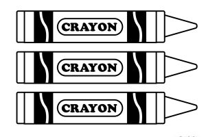 crayons clipart three