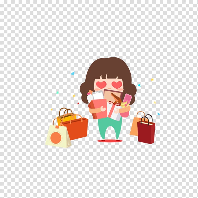 crazy clipart shopper