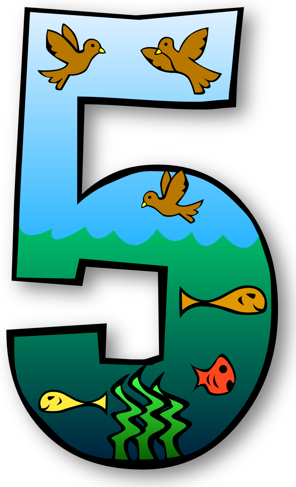 number 3 clipart creation day 3
