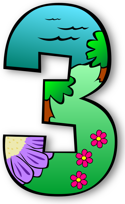number clipart individual number