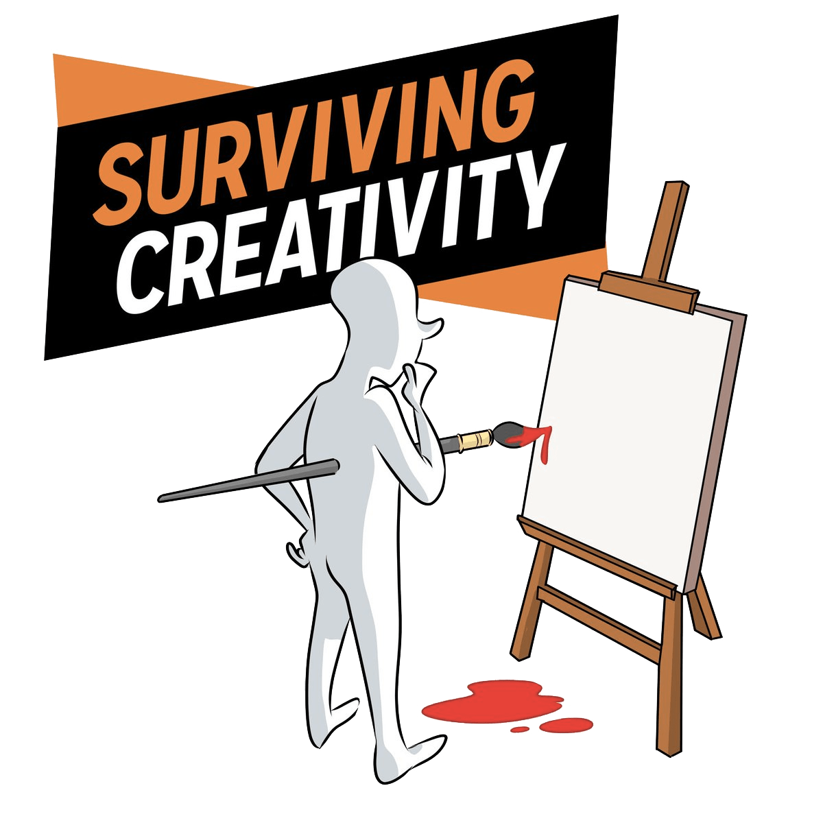 Surviving creativity celebrity as. Creative clipart artist easel