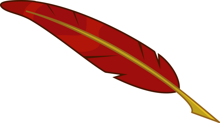 poem clipart colored feather pen