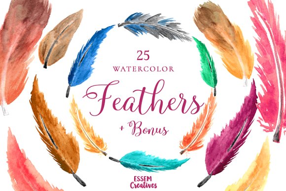 creative clipart boho feather