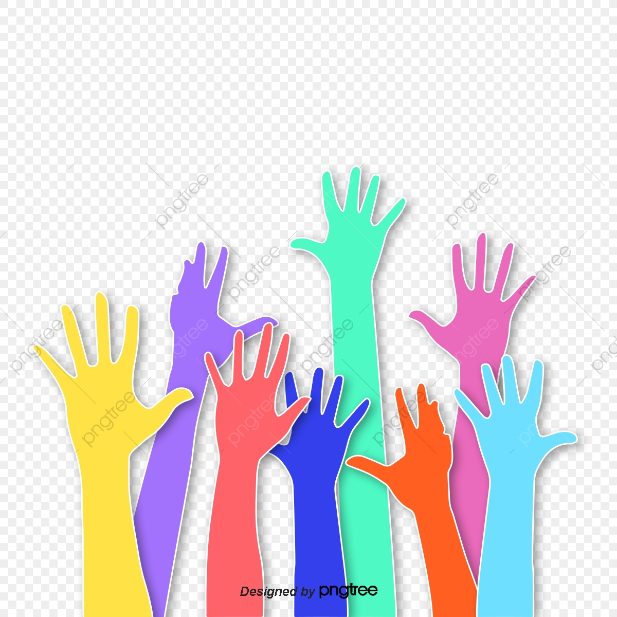 creative clipart colored hand