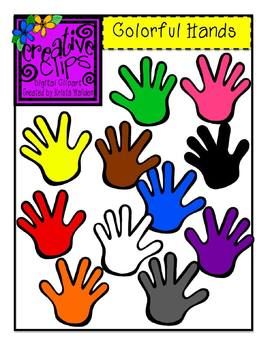 creative clipart colored hand