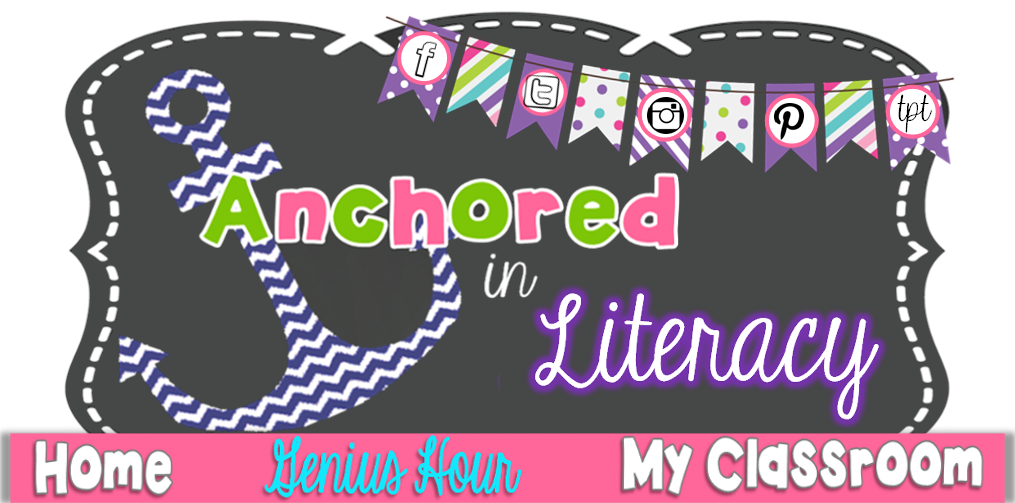 Anchored in literacy genius. January clipart header