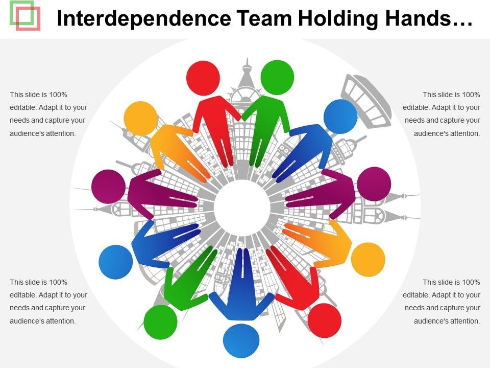 Interdependence team holding hands. Teamwork clipart interdependent