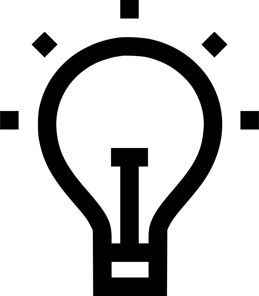 Idea icon png bulb. Creative clipart lamp