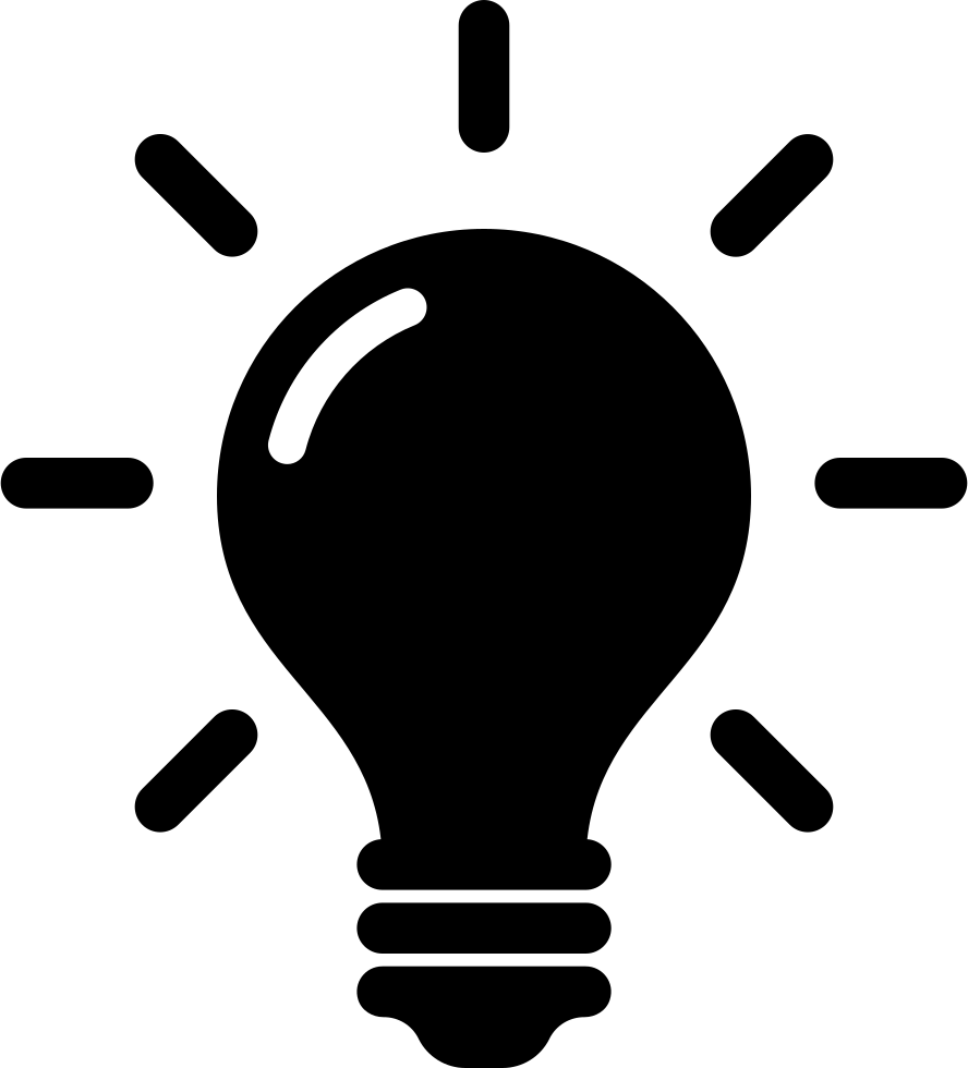 Idea and creativity symbol. Creative clipart lightbulb