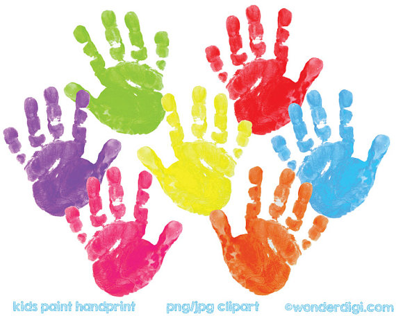 handprint clipart paint