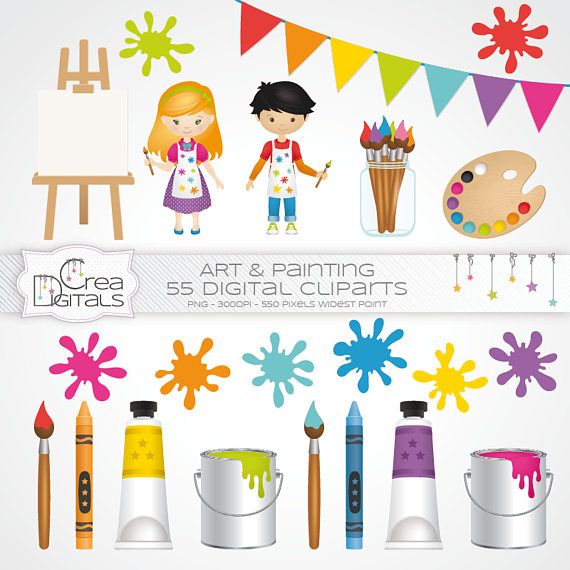 creative clipart painting party