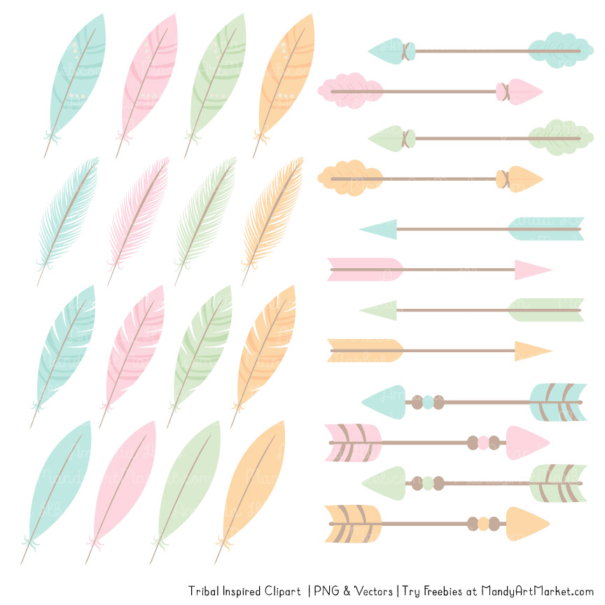 creative clipart pastel feather