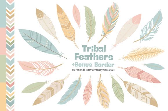 creative clipart pastel feather