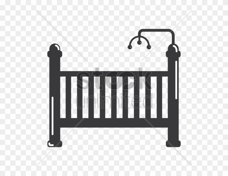 Baby cots infant clip. Crib clipart silhouette
