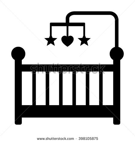 Crib clipart silhouette. Free download best on