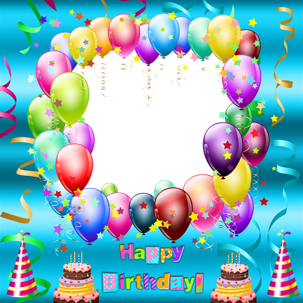 Transparent blue frame pictures. Prize clipart happy birthday