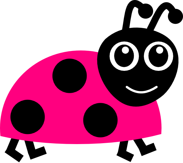 pink clipart lady bug