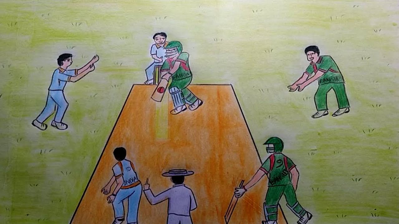 cricket clipart scene