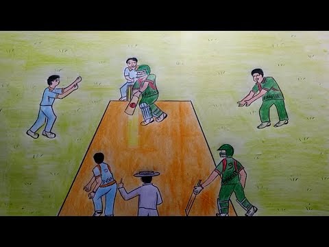 cricket clipart scene
