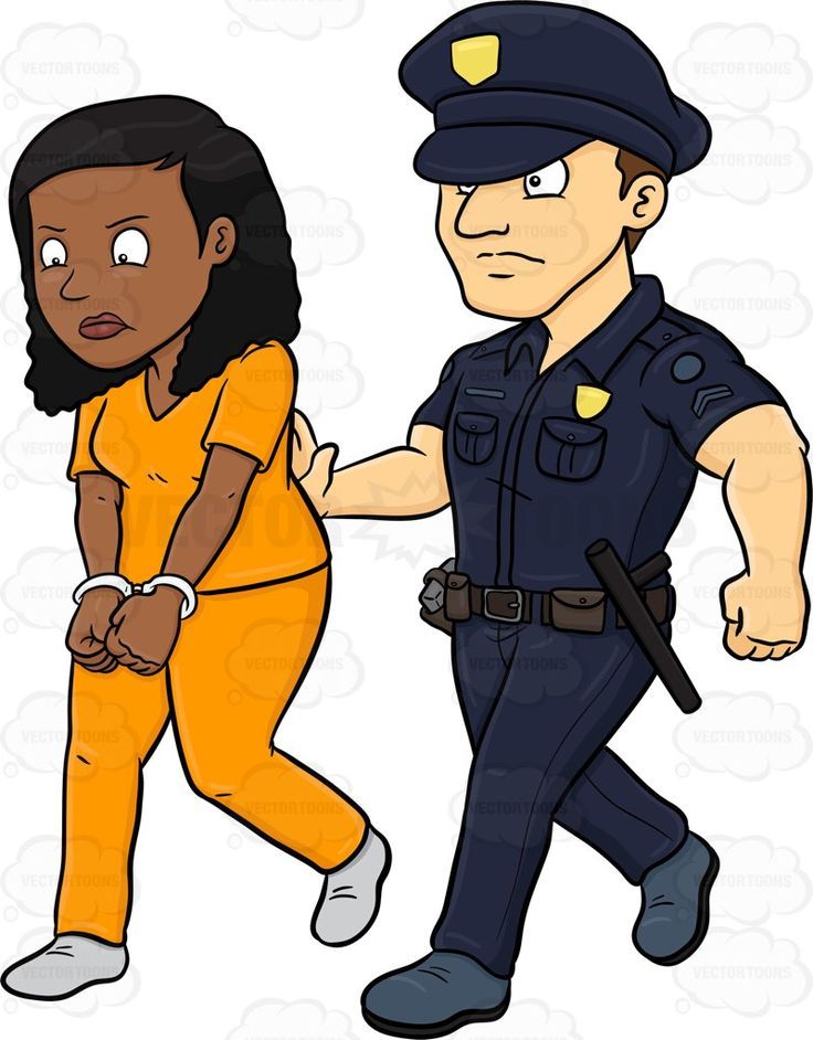 crime clipart detained