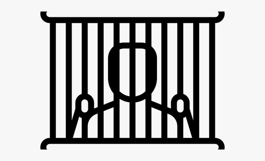 Prison trial pictogramme . Criminal clipart jail house