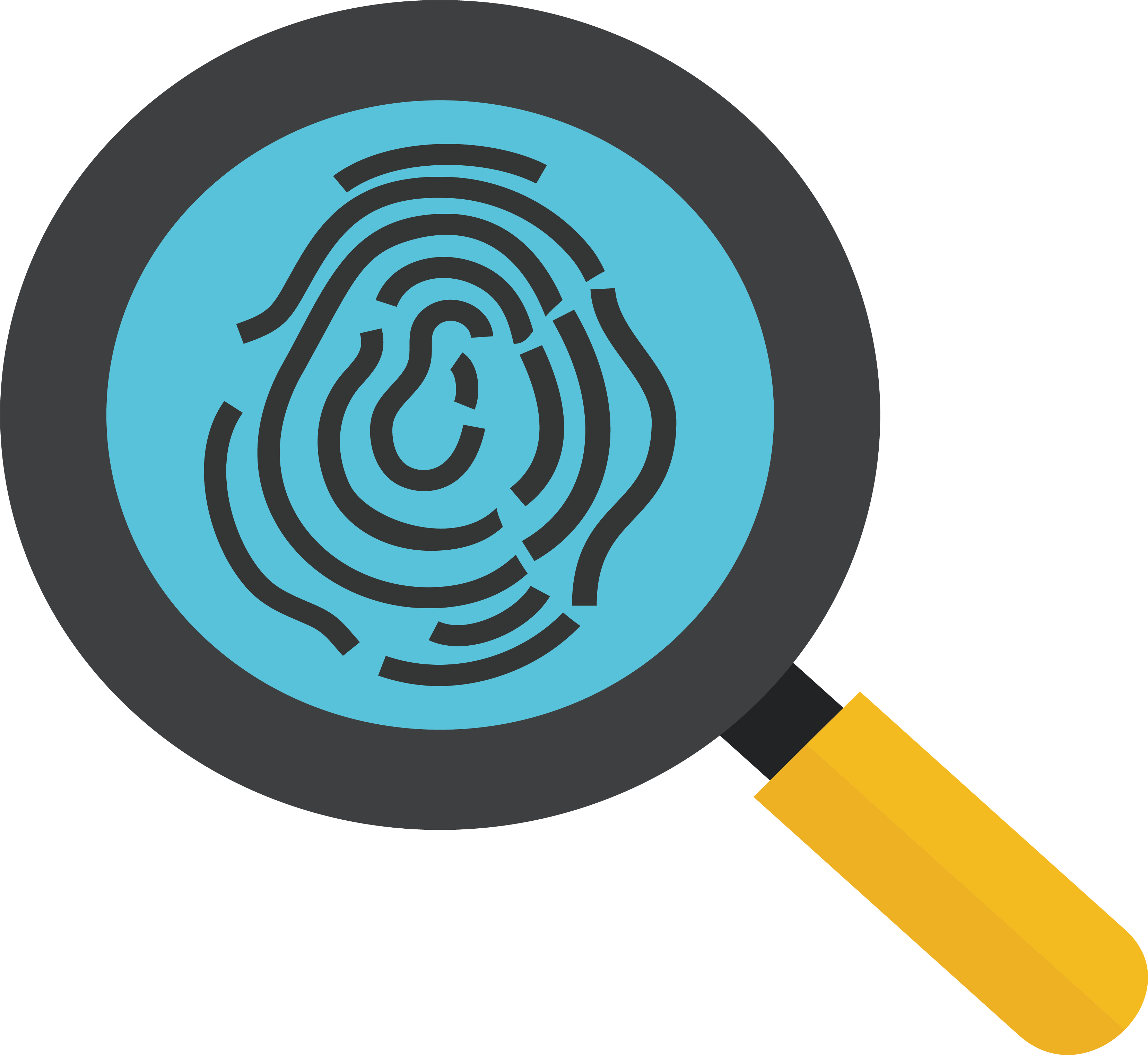 fingerprint clipart magnifying glass