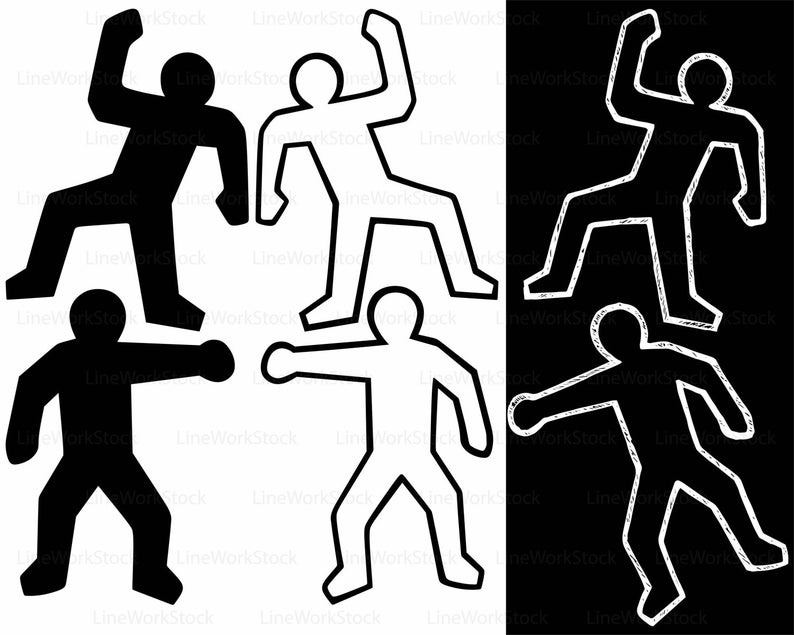 Scene murder silhouette cricut. Crime clipart svg
