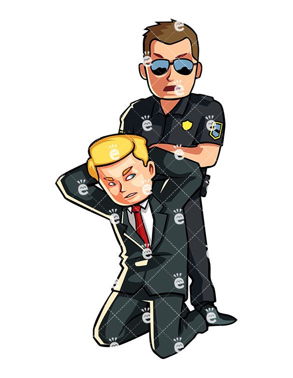 Criminal clipart captured. A businessman on his