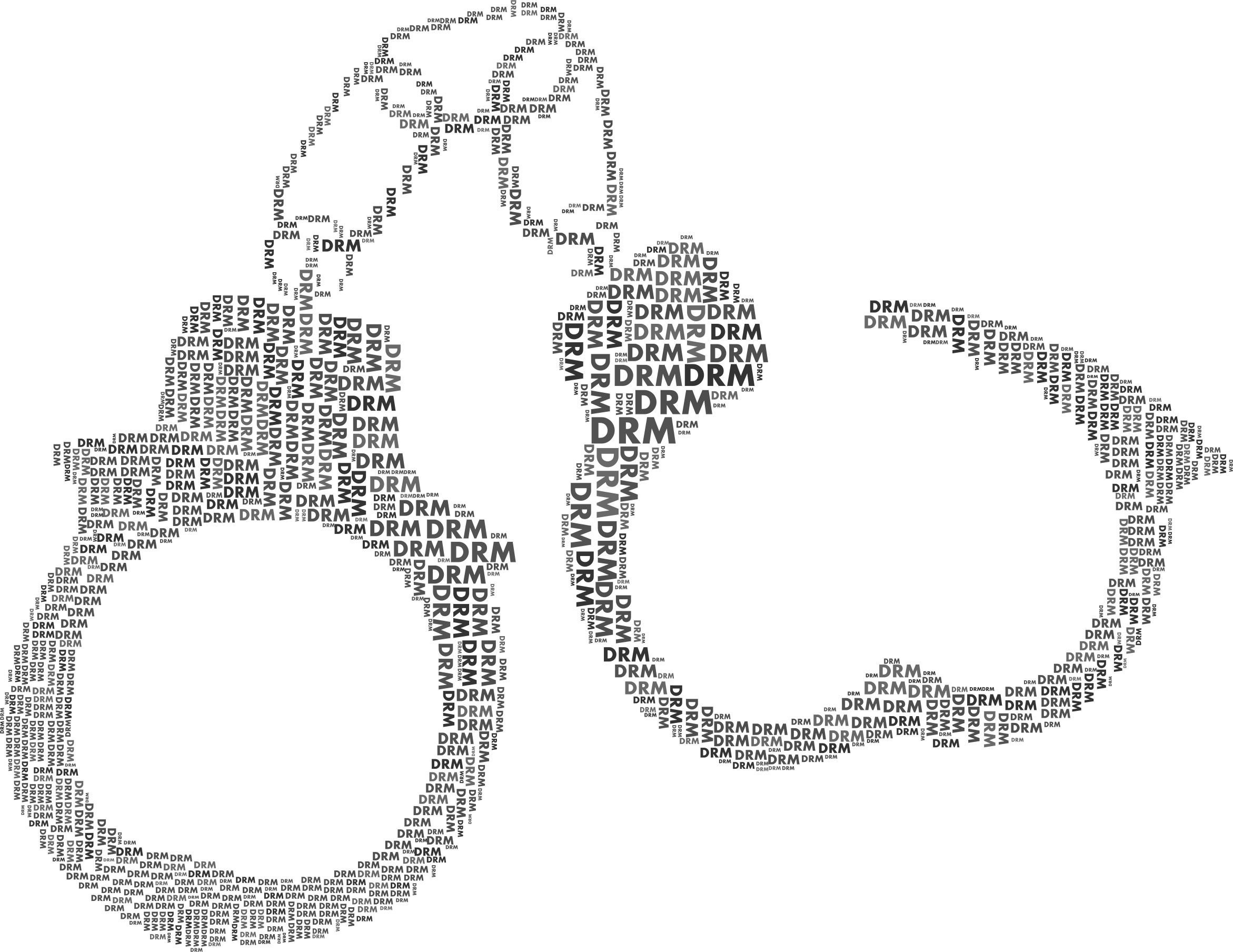 Words clipart freedom. Drm handcuffs word cloud