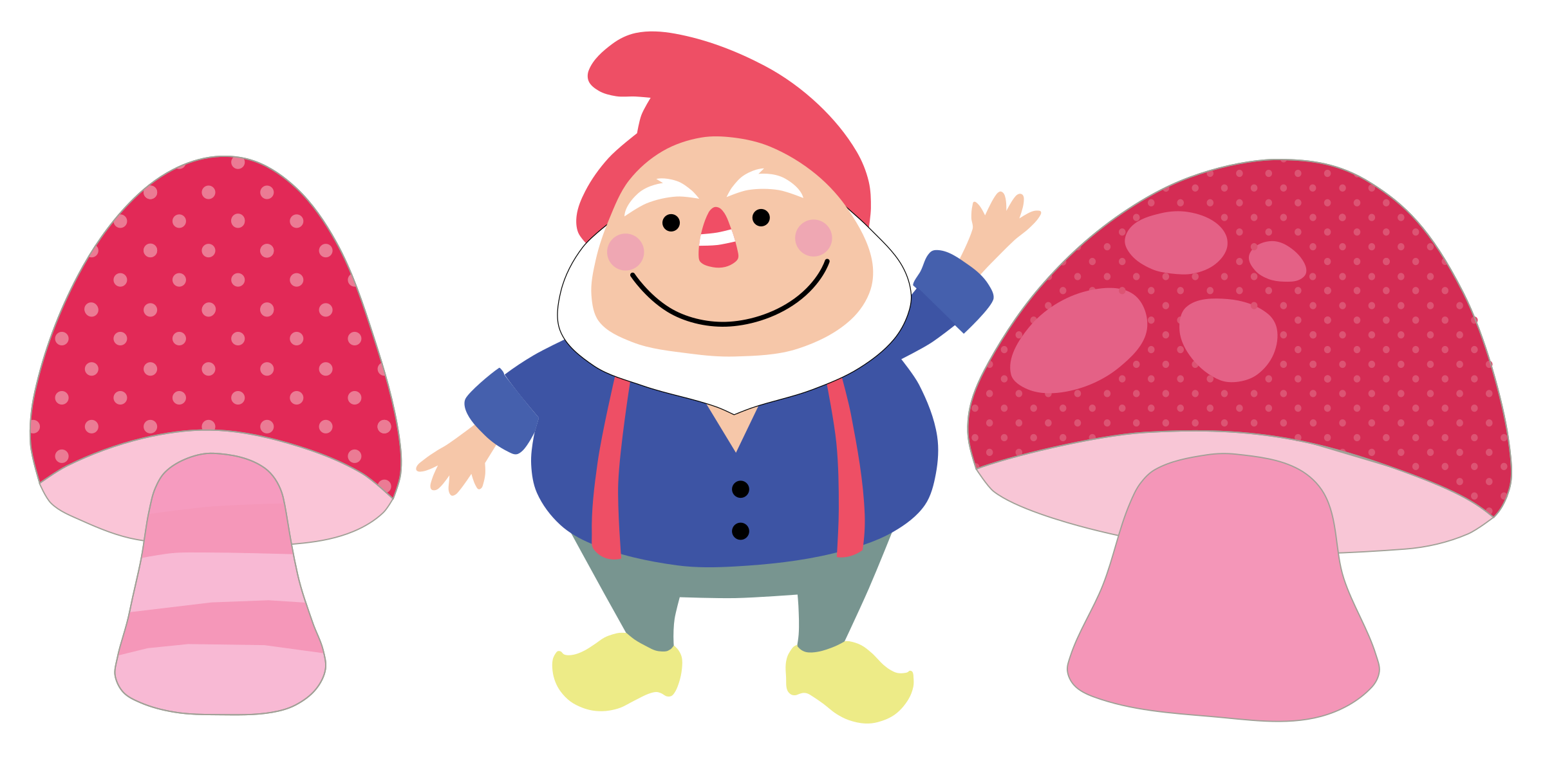 Mushrooms clipart cartoon character. Gnome small mushroom free