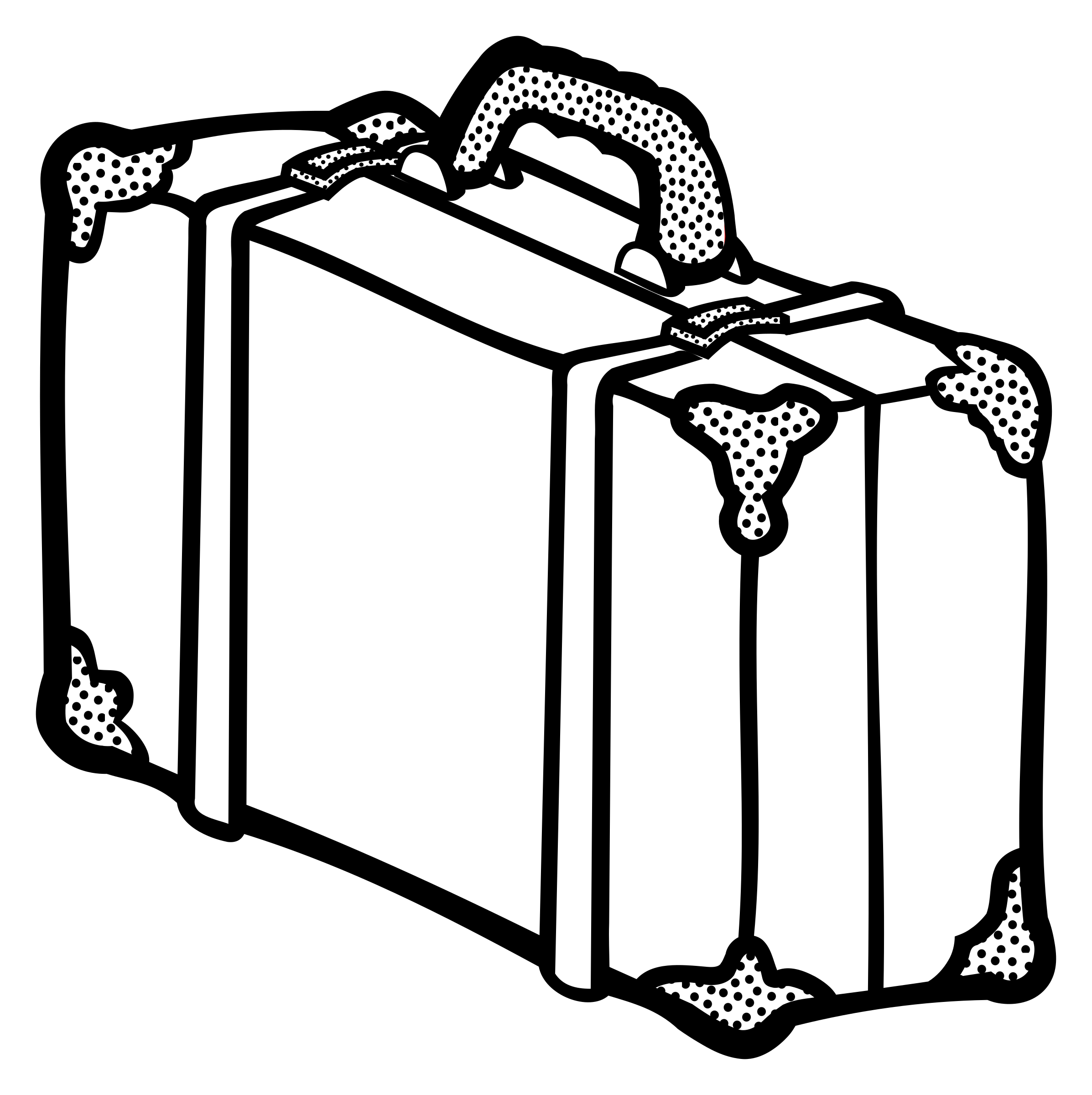 luggage clipart outline