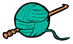 Clip art or click. Crochet clipart