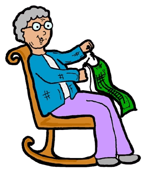 crochet clipart grandmother knitting