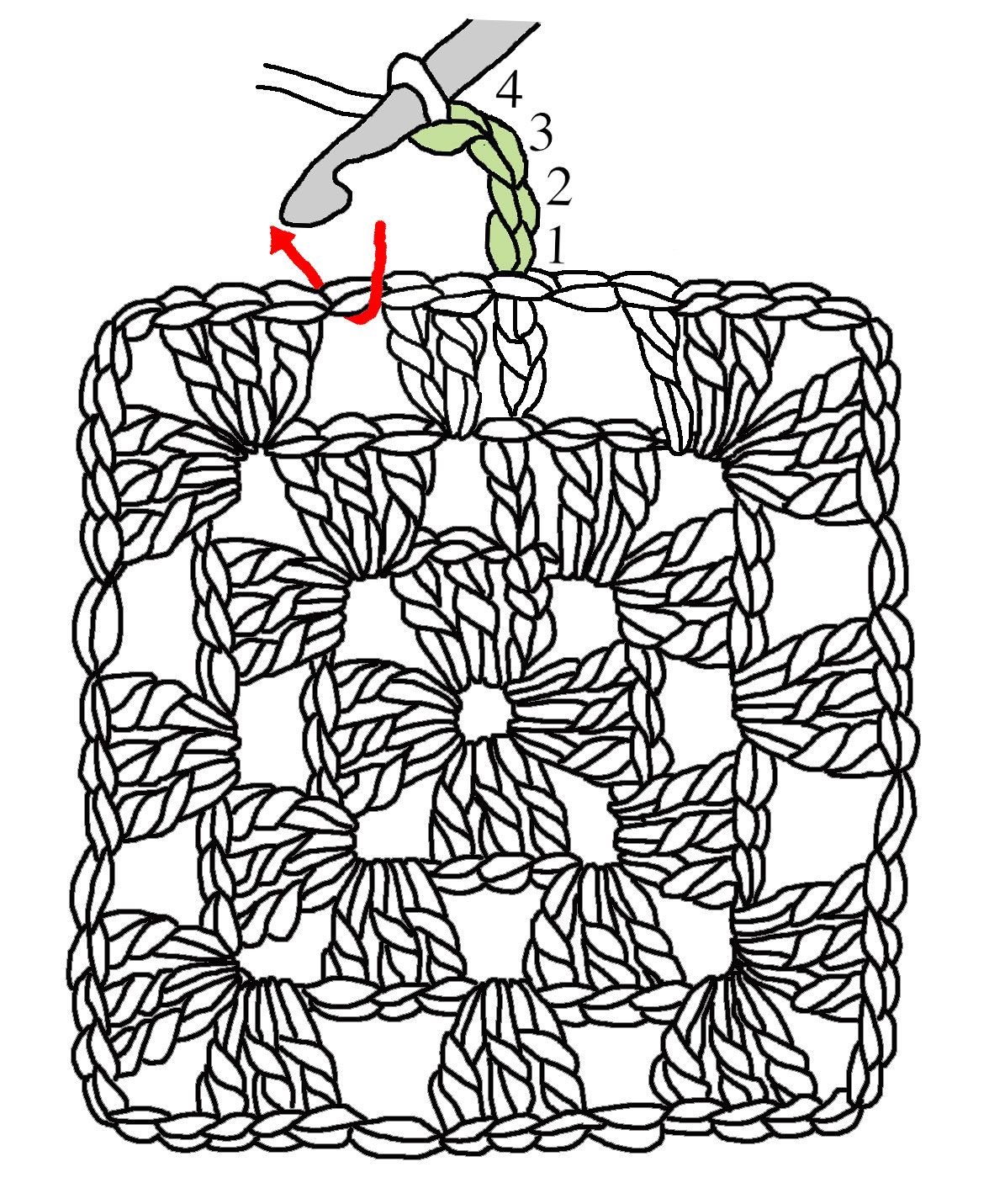 The humble . Crochet clipart granny square