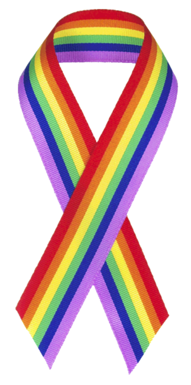 Rainbow awareness ribbon facebook. Hexagon clipart linked