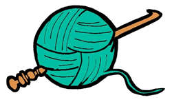 crochet clipart wool