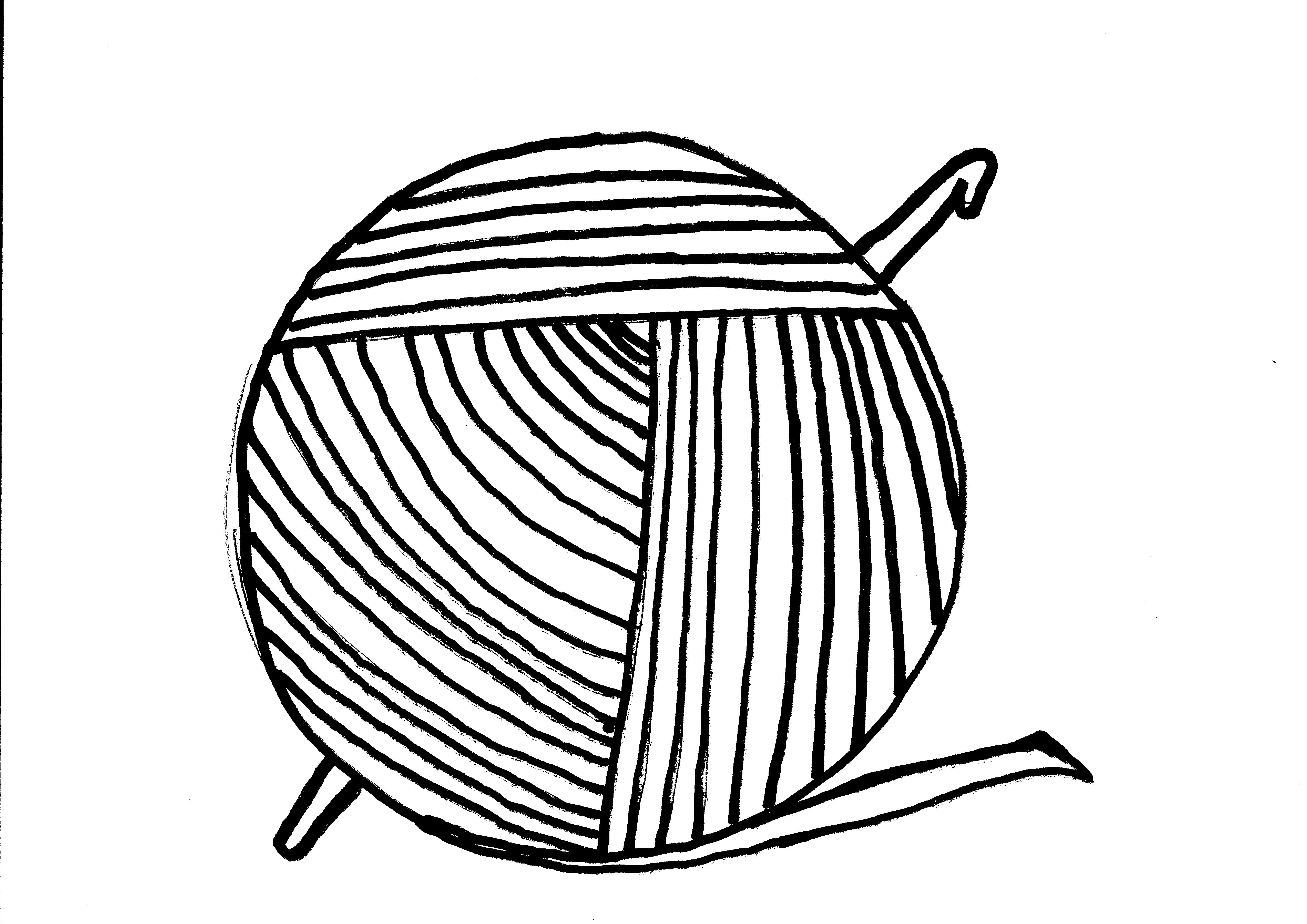 crochet clipart yarn ball