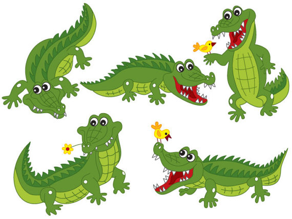 Digital vector africa safari. Crocodile clipart