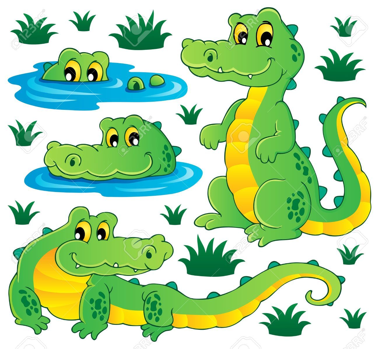 Dibujos de cocodrilos a. Crocodile clipart cocodrilo