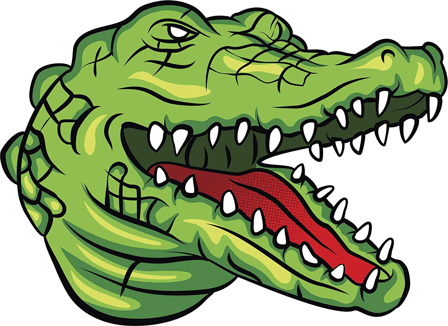 Мультяшный крокодил с открытой пастью