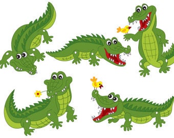 crocodile clipart jungle