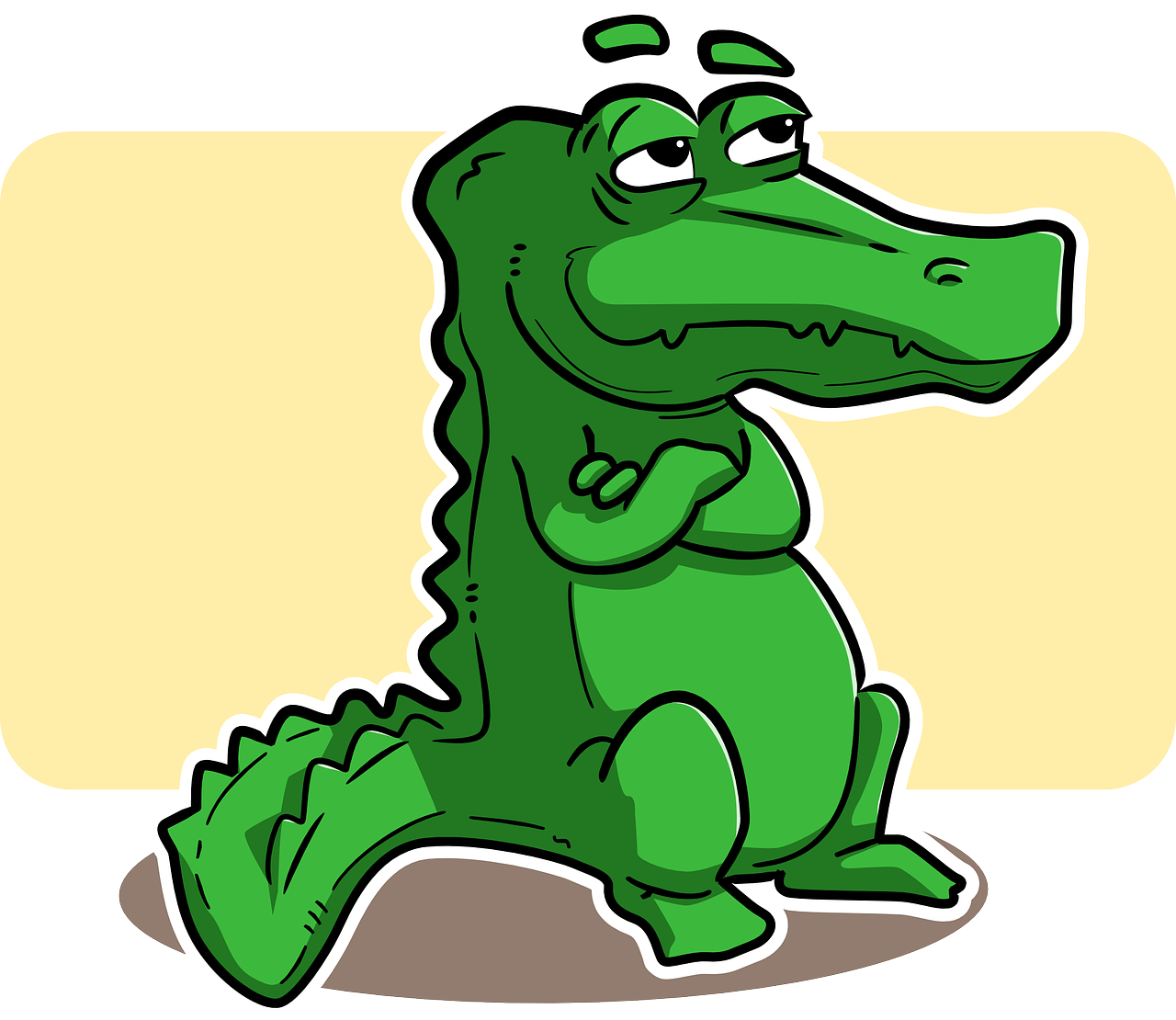 crocodile clipart later