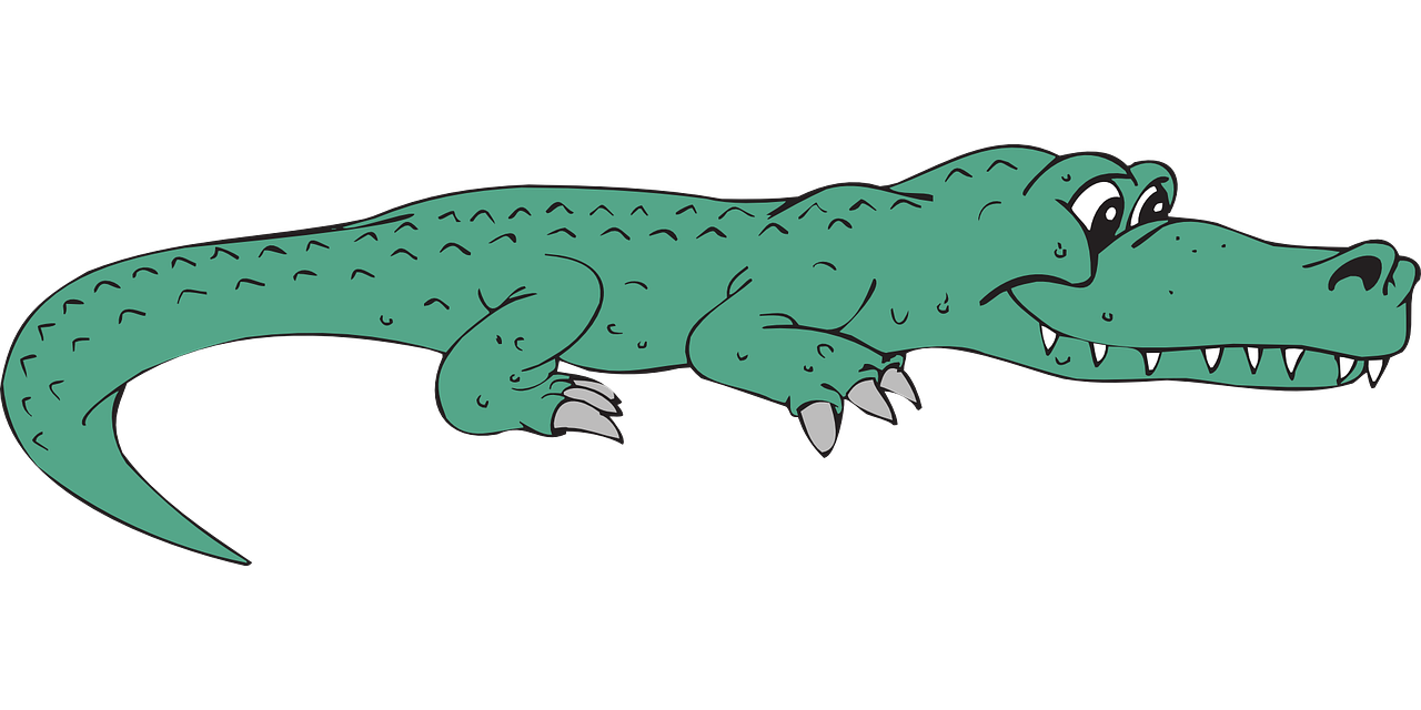 crocodile clipart side view