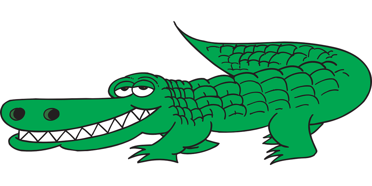 crocodile clipart side view