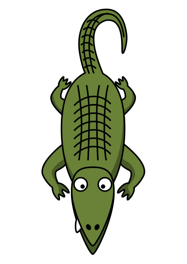 crocodile clipart top view