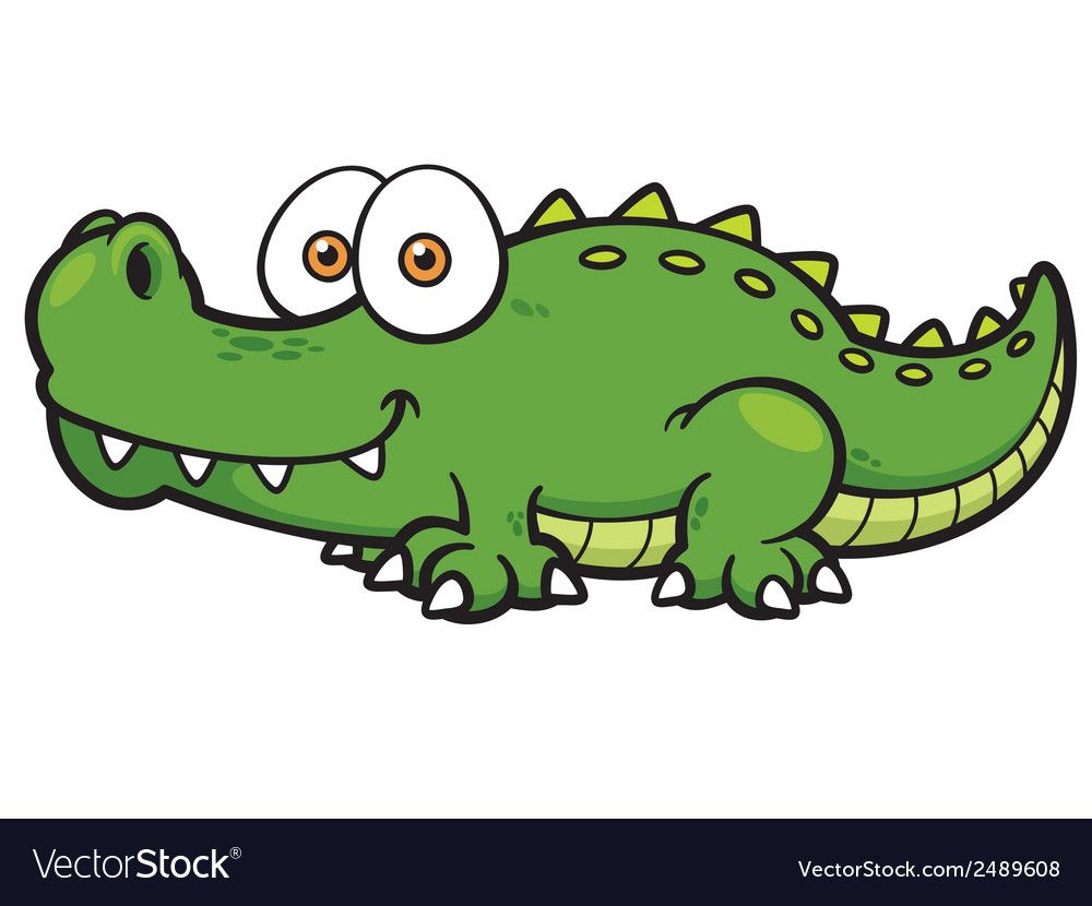 crocodile clipart water vector