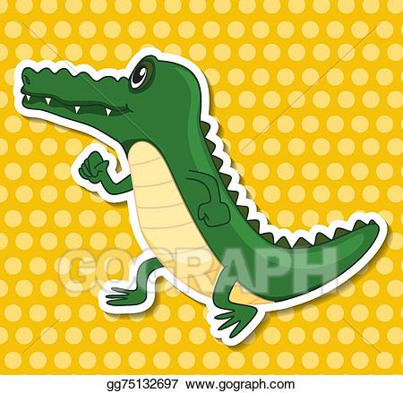 crocodile clipart yellow